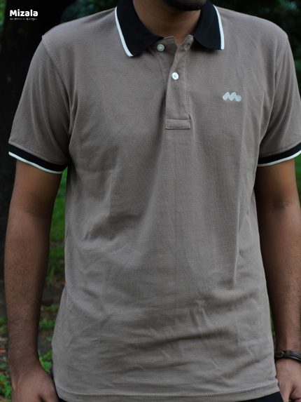 Mizala Trendy PK Fabric Polo T- Shirt for Men - Brown
