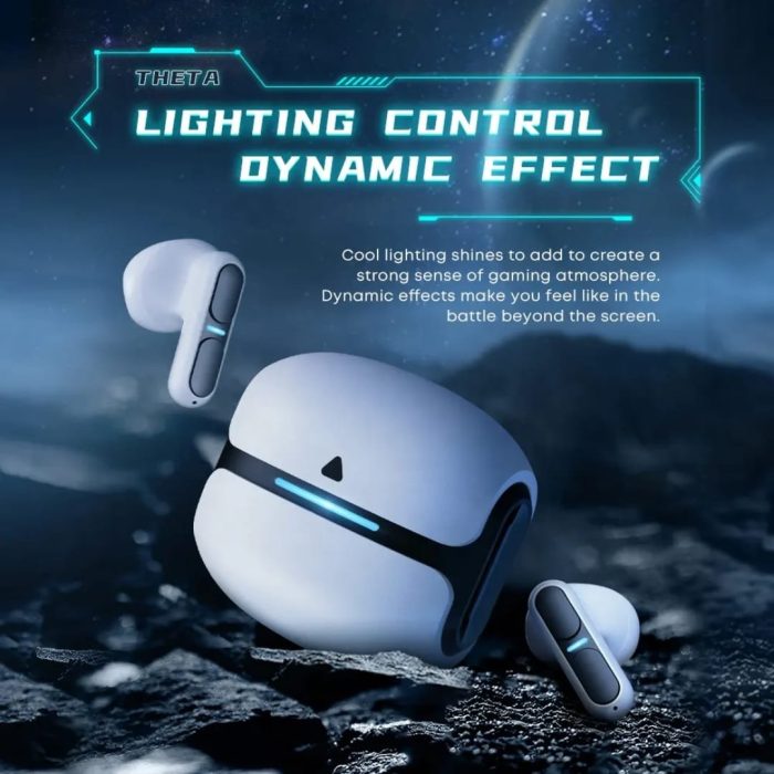Langsdom Theta Bluetooth 5.3 Wireless Earbuds, ENC Talking Noise Canceling, Dual Mode for Gaming and Music, USB-C Charging, Compatible with iOS,Android,Tablets for Relaxing,Sports,Fitness (White) - Image 6