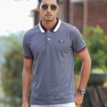 Fila PK Fabric Polo T- Shirt for Men - Charcoal