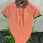 Gant PK Fabric Polo T- Shirt for Men - Pink