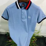 Tommy Hilfiger PK Fabric Polo T- Shirt for Men - Sky Blue